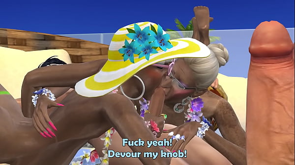 GRANNY TREAT 5 – Crazy granny blowjobs aboard the Granny Cruise – Sims 4