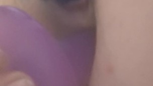 Need some relief, so used both dildos on myself. Double penetration pussy and pussy and ass