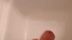 Sexy load blown in shower got some on my feet lol