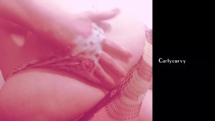 New thong! Playing in some fishnets!