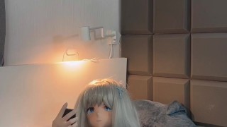 Kigurumi gets home after a night out for some more fun